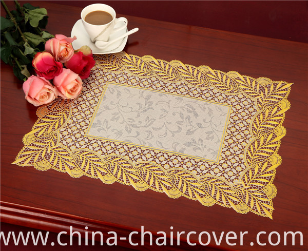 38*55cm Gold PVC Lace Tablemat /Tablemat with Gold Lace